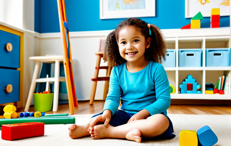 **
"A young girl dressed in comfortable play clothes, sitting on the floor in a brightly lit children's room, surrounded by building blocks and art supplies. She is smiling and appears to be deeply engaged in imaginative play, fully clothed, appropriate attire, safe for work, perfect anatomy, natural proportions, family-friendly scene, well-formed hands, proper finger count, natural body proportions, high quality, professional photography."
**